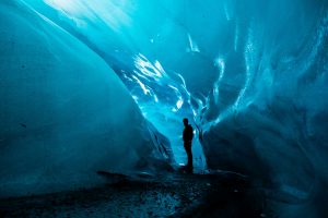 blue ice cave glacier